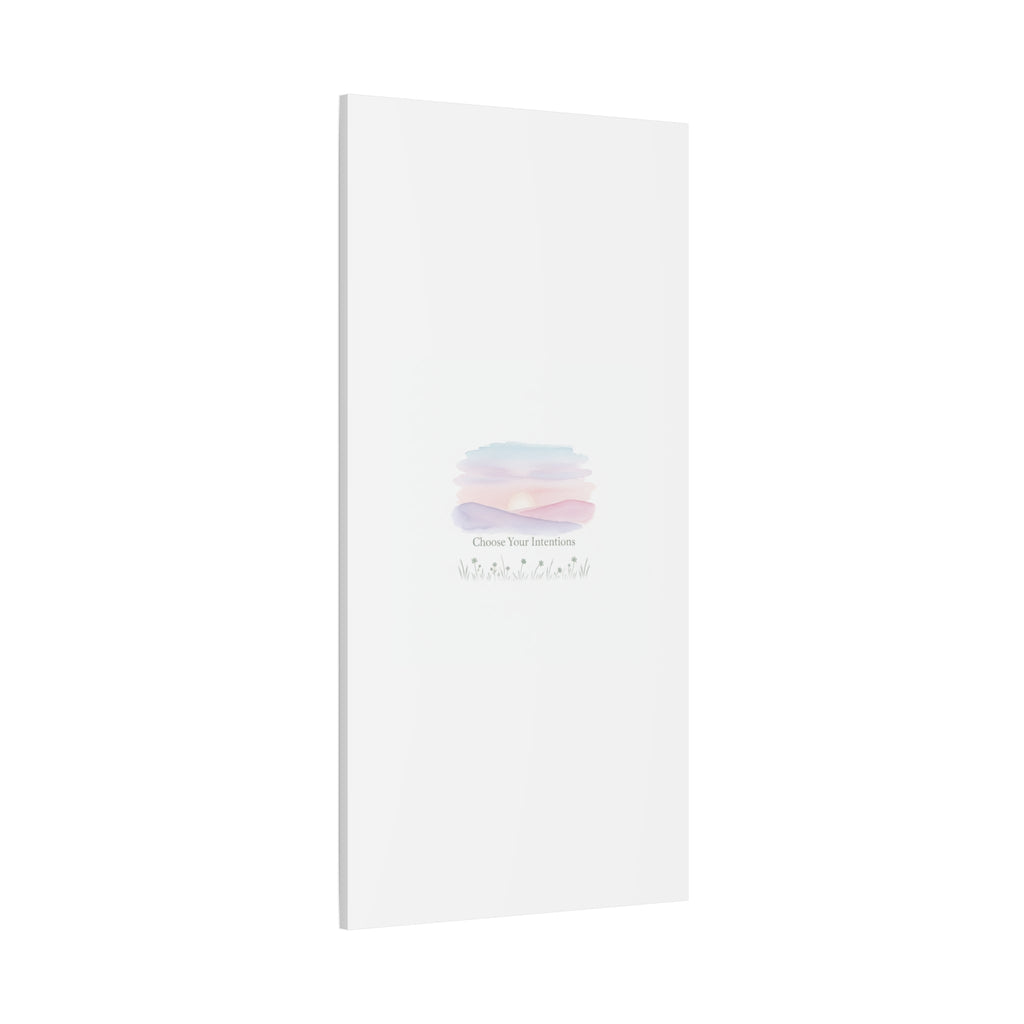 Choose Your Intentions Canvas, soft wellness poster, pastel gradient mindfulness art