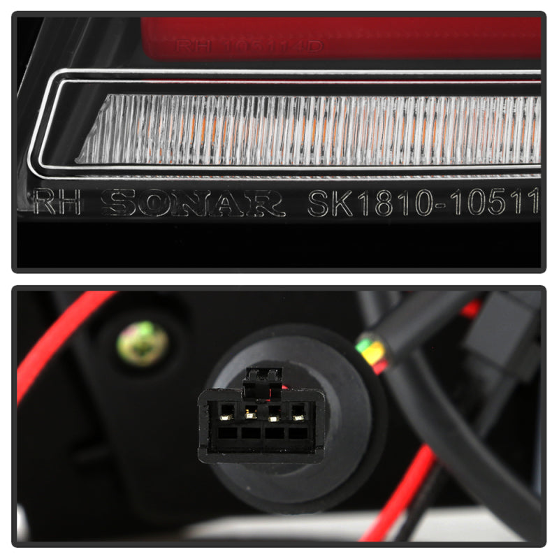 SPYDER 11-17 BMW 5 Series F10 F18 M5  Sequential Turn Signal LED Tail Light - BK ALT-YD-BMWF1011-BK 5088512