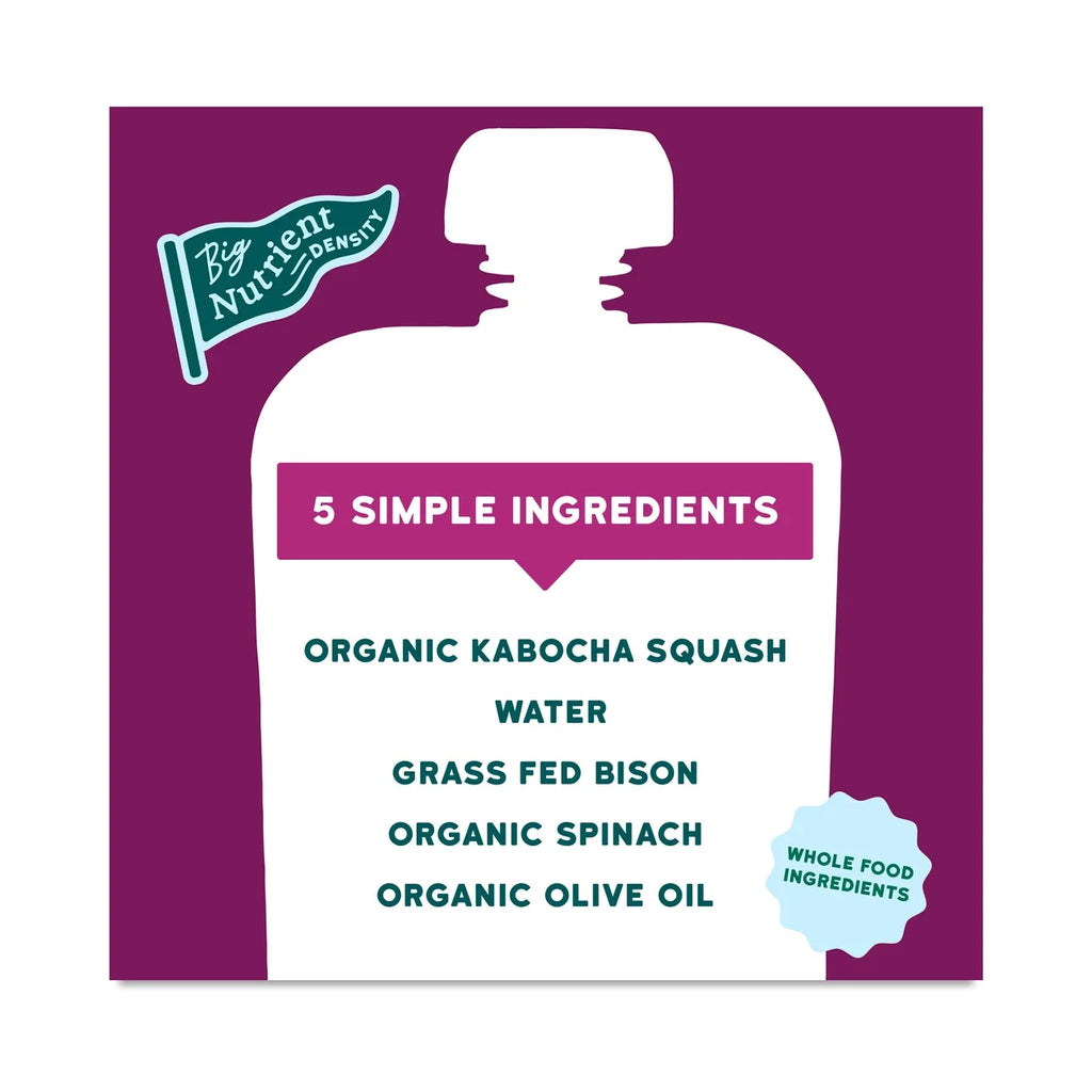 Serenity Kids Bison & Kabocha Squash Puree Pouch, 3.5 oz, Pack of 6