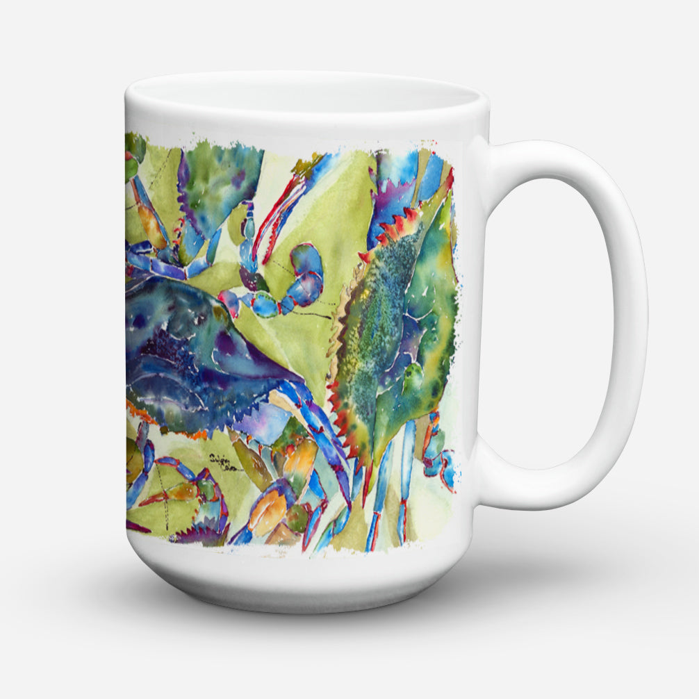 Crab All Over Ceramic Coffee Mug 15 oz Decorative Large C Handle Mug Cup for Tea, Cocoa Hot Chocolate