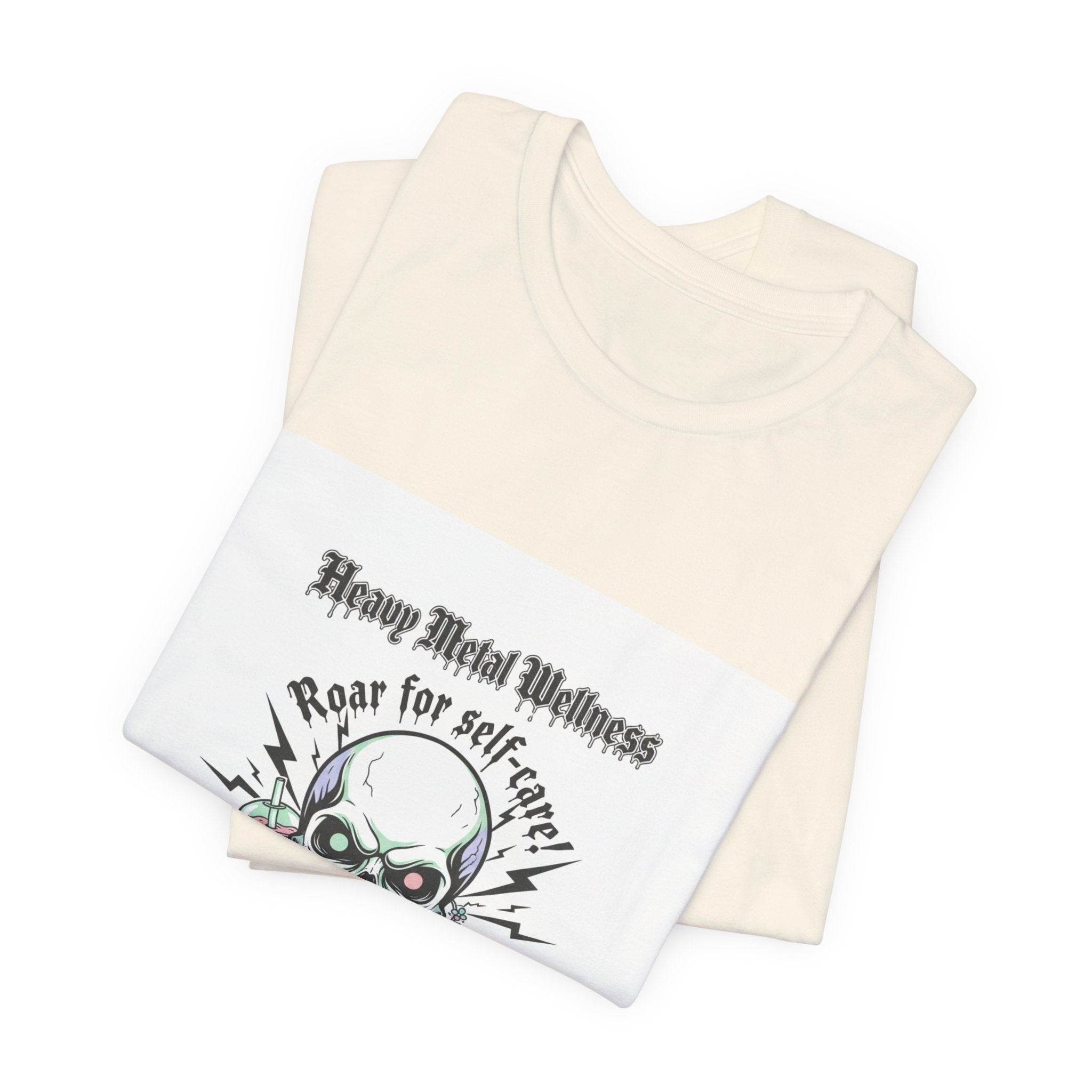 Heavy Metal Wellness Skull Tee | metal font shirt, gothic wellness quote