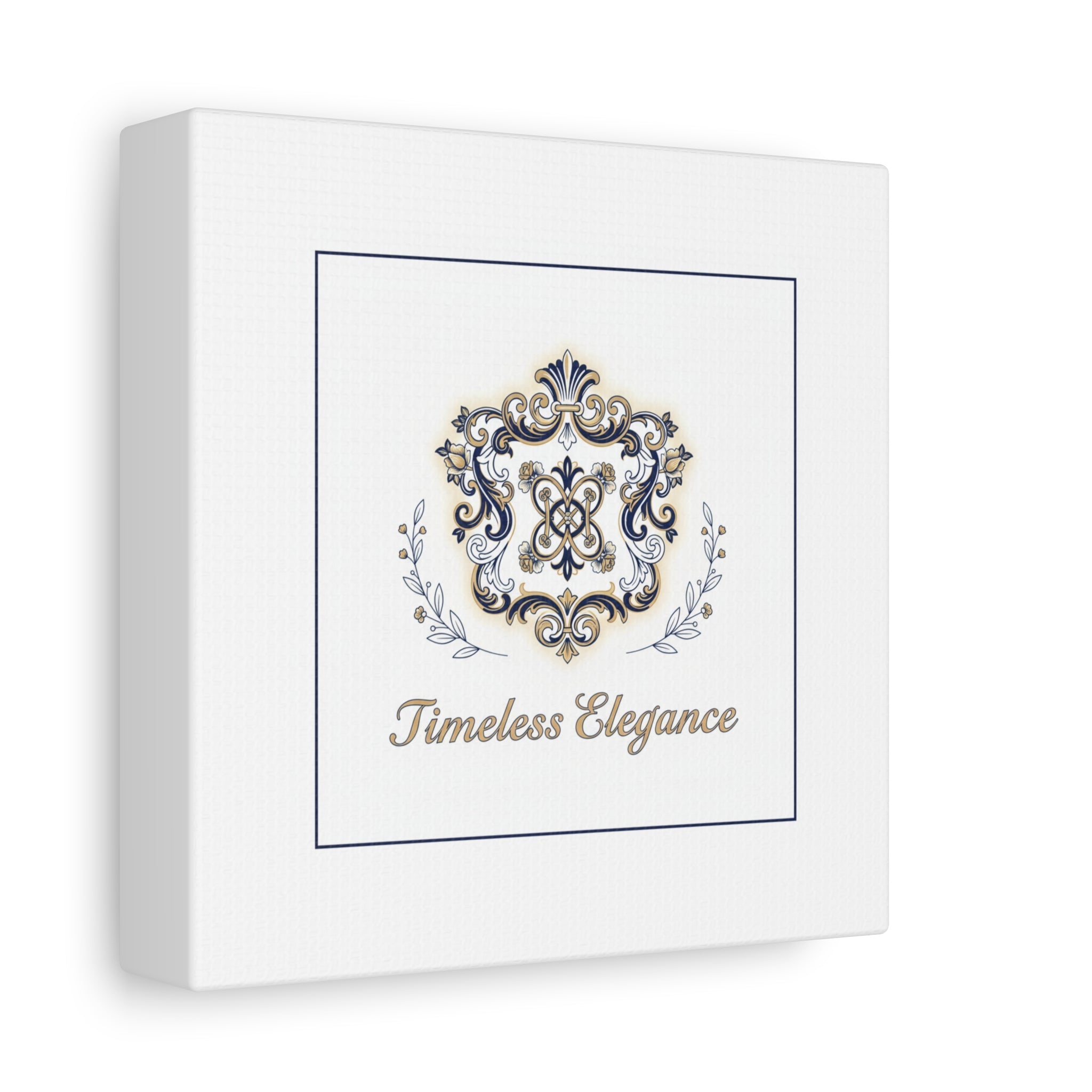 Ornate Brooch Emblem Canvas | Vintage Formalwear Accents, Baroque Print