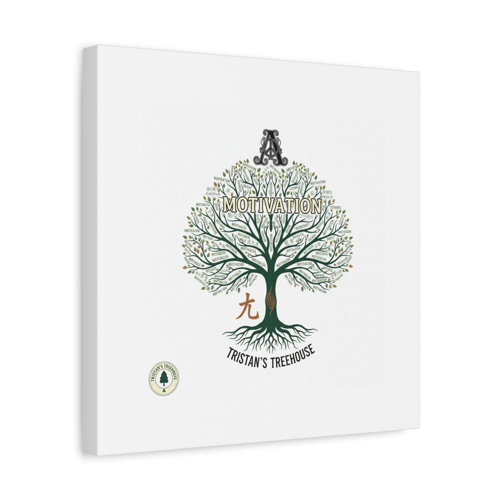 Handwritten Doodle Tree Canvas | Matte Stretched Wall Art