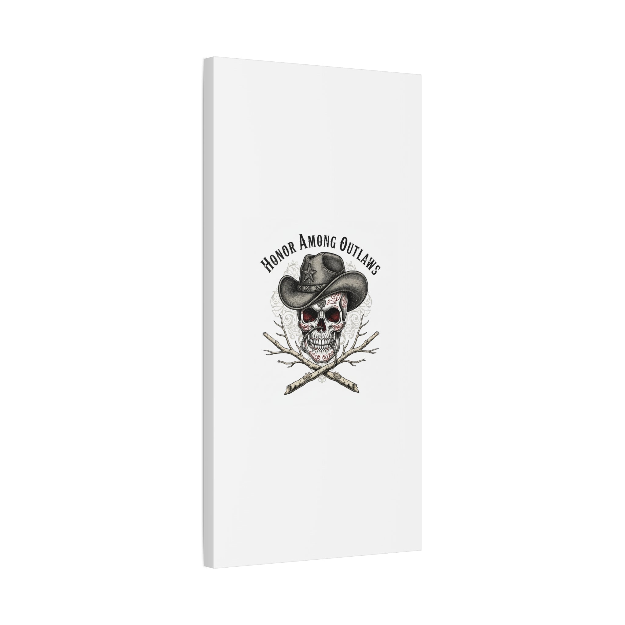 Honor Among Outlaws Canvas | Western Skull Art, Gothic Americana Desert Noir