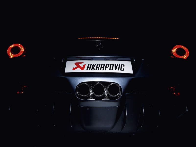 Akrapovic 10-15 Ferrari 458 Italia/458 Spyder Slip-On Line (Titanium) w/ Carbon Tips MTP-FE458H