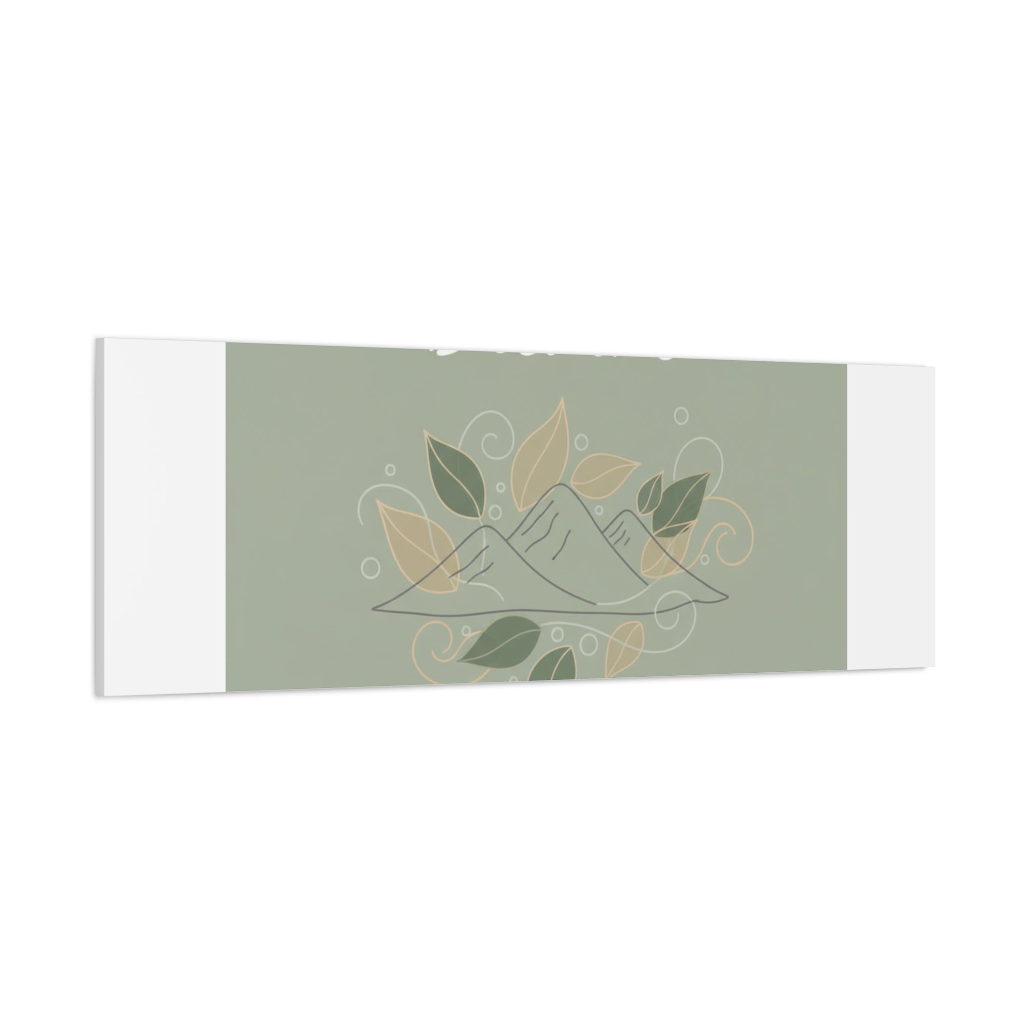 Breathe Mountain Line Canvas | Nature Symbols, Minimal Forest Wall Art