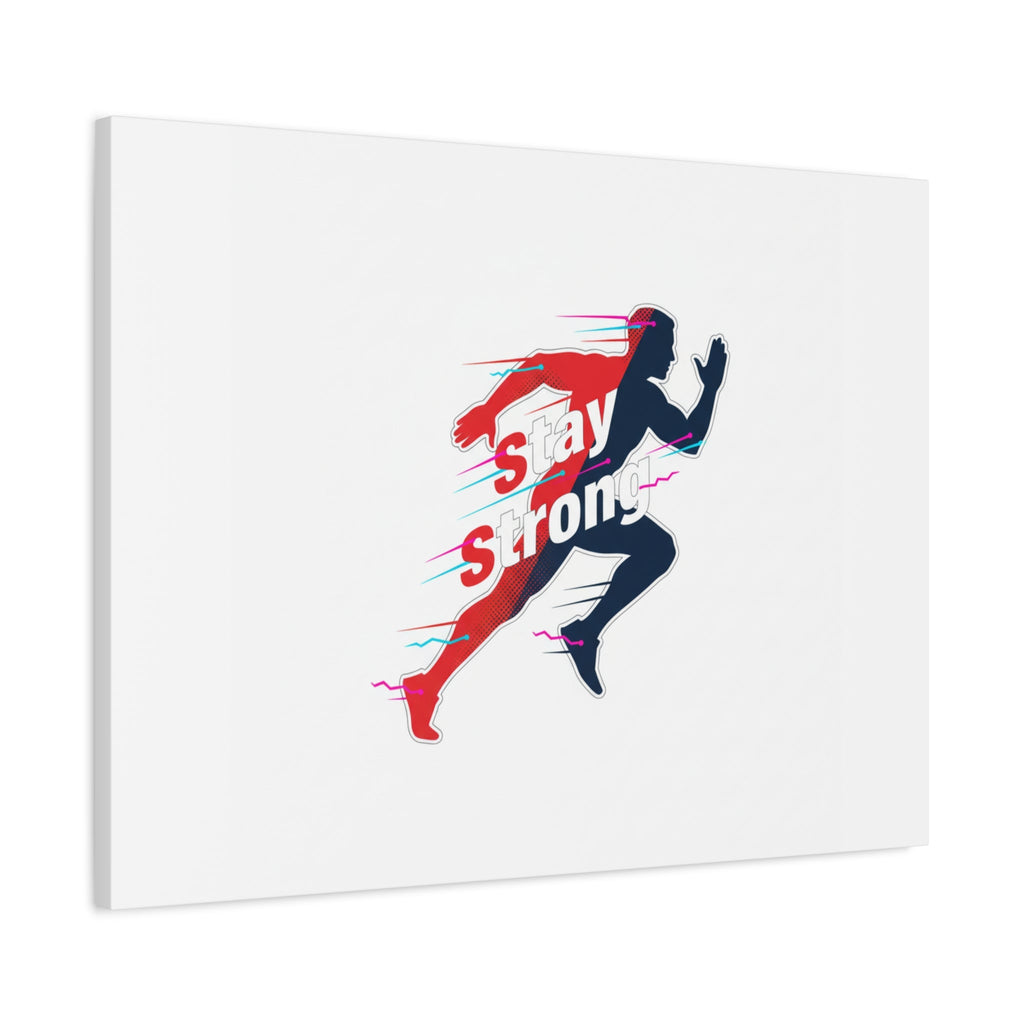 Stay Strong Runner Canvas | Fitness Motivation, Gym Wall Art