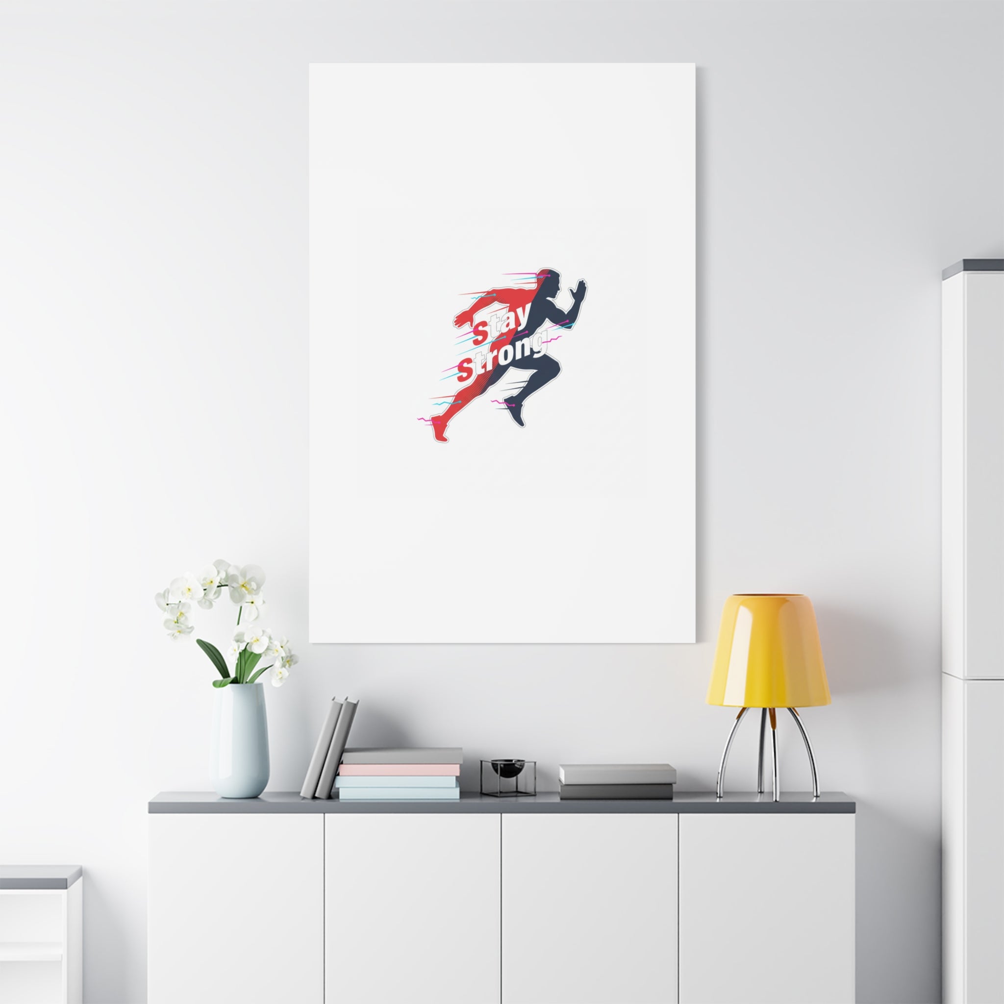 Stay Strong Runner Canvas | Fitness Motivation, Gym Wall Art
