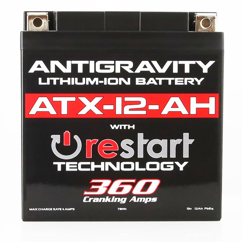 Antigravity Batteries Antigravity YTX12B-BS Lithium Battery w/Re-Start AG-ATX12-AH-RS