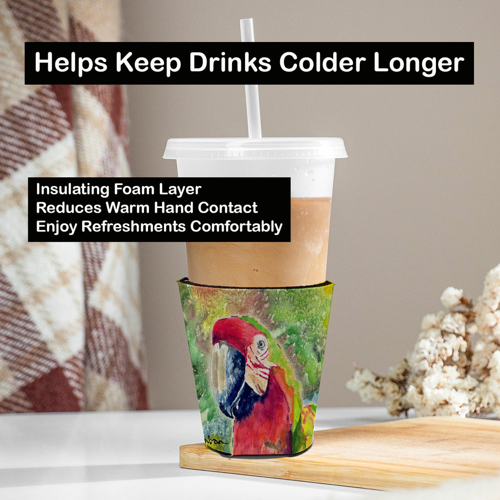 Parrot Parrot Head Red Cup Hugger Sleeve for 16–22 oz Party Cups, Insulated Foam Drink Holder for Iced Coffee, Tailgate & BBQ Reusable
