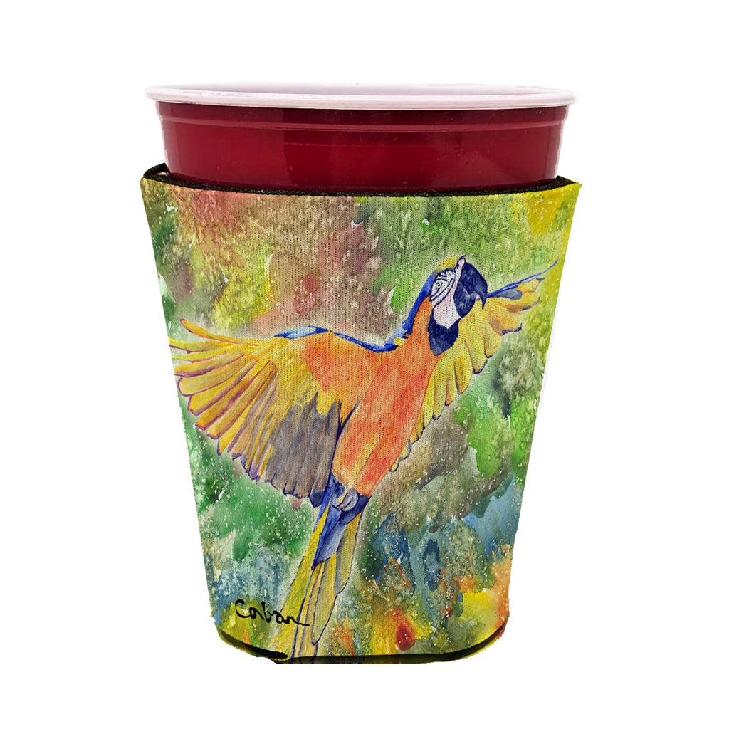 Parrot Parrot Head Red Cup Hugger Sleeve for 16–22 oz Party Cups, Insulated Foam Drink Holder for Iced Coffee, Tailgate & BBQ Reusable