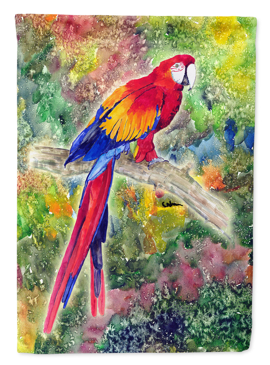Parrot Parrot Head Garden Flag Mailbox Decorative Yard Banner Outside Patio Artwork for Flower Beds, Garden Size, Multicolor