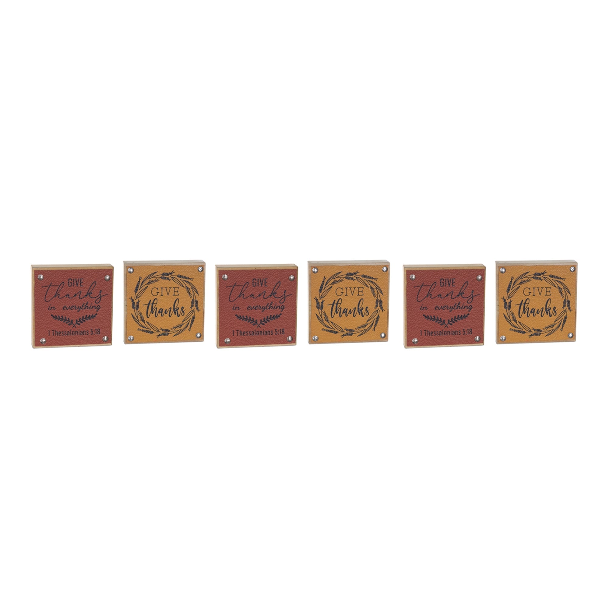 Give Thanks Harvest Sign (Set of 6)
