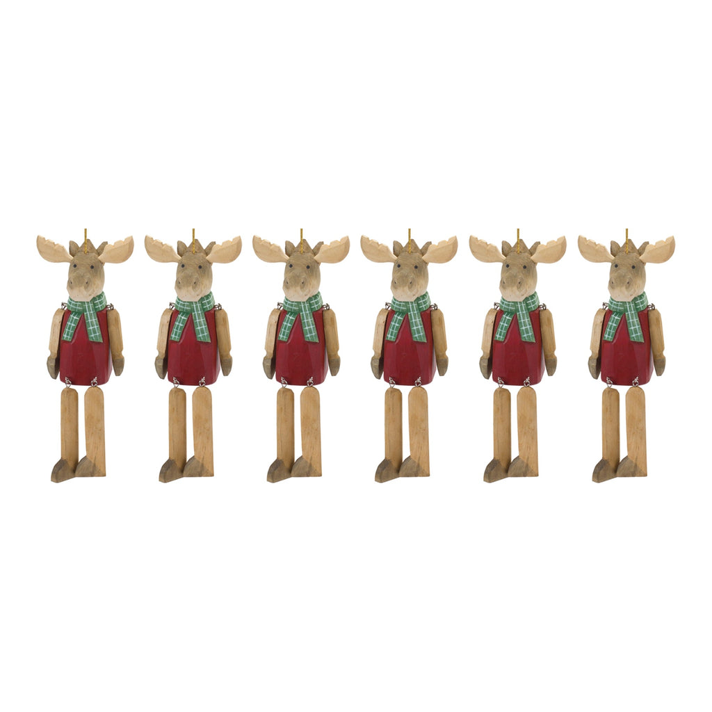 Dangle Moose Ornament (Set of 6)