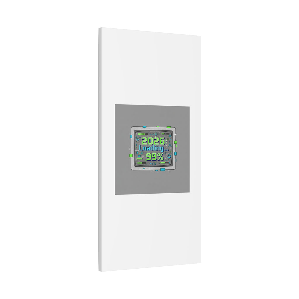 2026 Loading 99% Canvas | NYE countdown, retro system interface