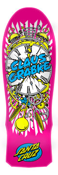 **Pre-Order** SANTA CRUZ CLAUS GRABKE EXPLODING CLOCK PINK 10.04" SKATEBOARD DECK