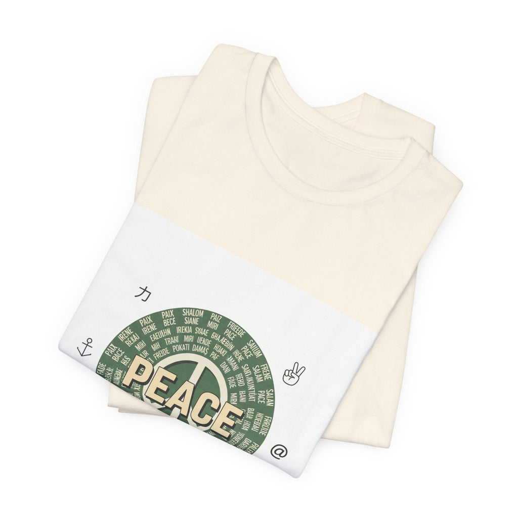 Handwritten Peace Doodle Tee | sketch aesthetic, handwritten message apparel