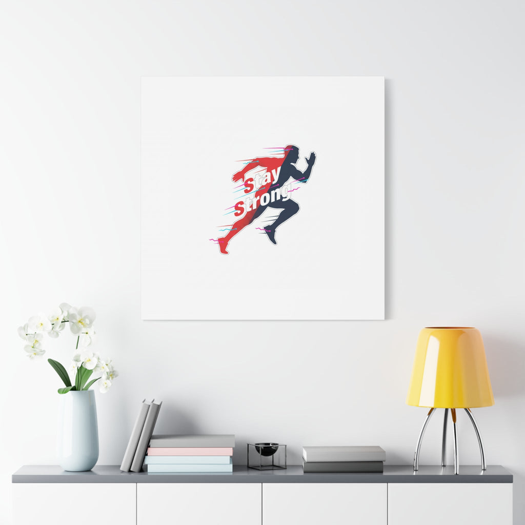 Stay Strong Runner Canvas | Fitness Motivation, Gym Wall Art