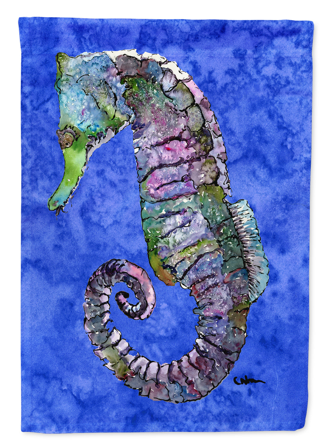 Seahorse Garden Flag Mailbox Decorative Yard Banner Outside Patio Artwork for Flower Beds, Garden Size, Multicolor
