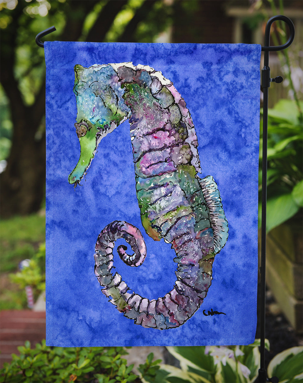 Seahorse Garden Flag Mailbox Decorative Yard Banner Outside Patio Artwork for Flower Beds, Garden Size, Multicolor