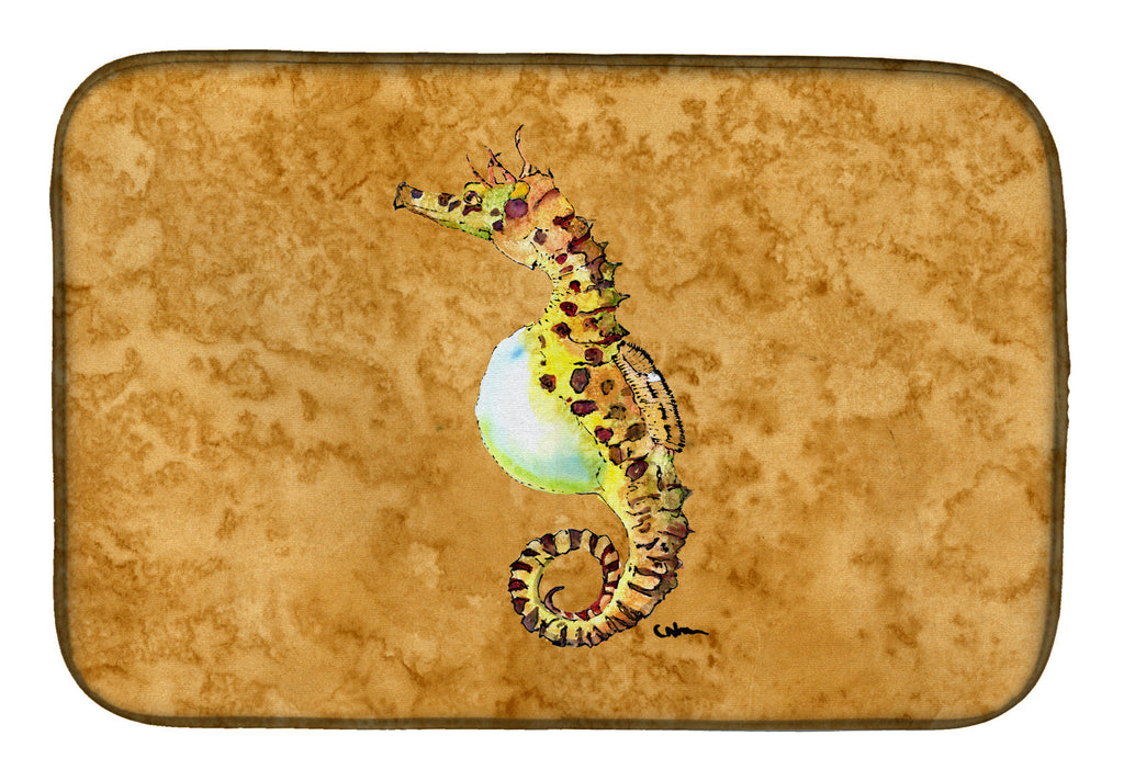 Seahorse Dish Drying Mat Absorbent Dish Drying Mat Pad for Kitchen Counter Dish Drainer Mat for Countertop, 14 x 21", Multicolor