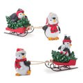 Playful Penguins with Sled Figurine (Set of 2)