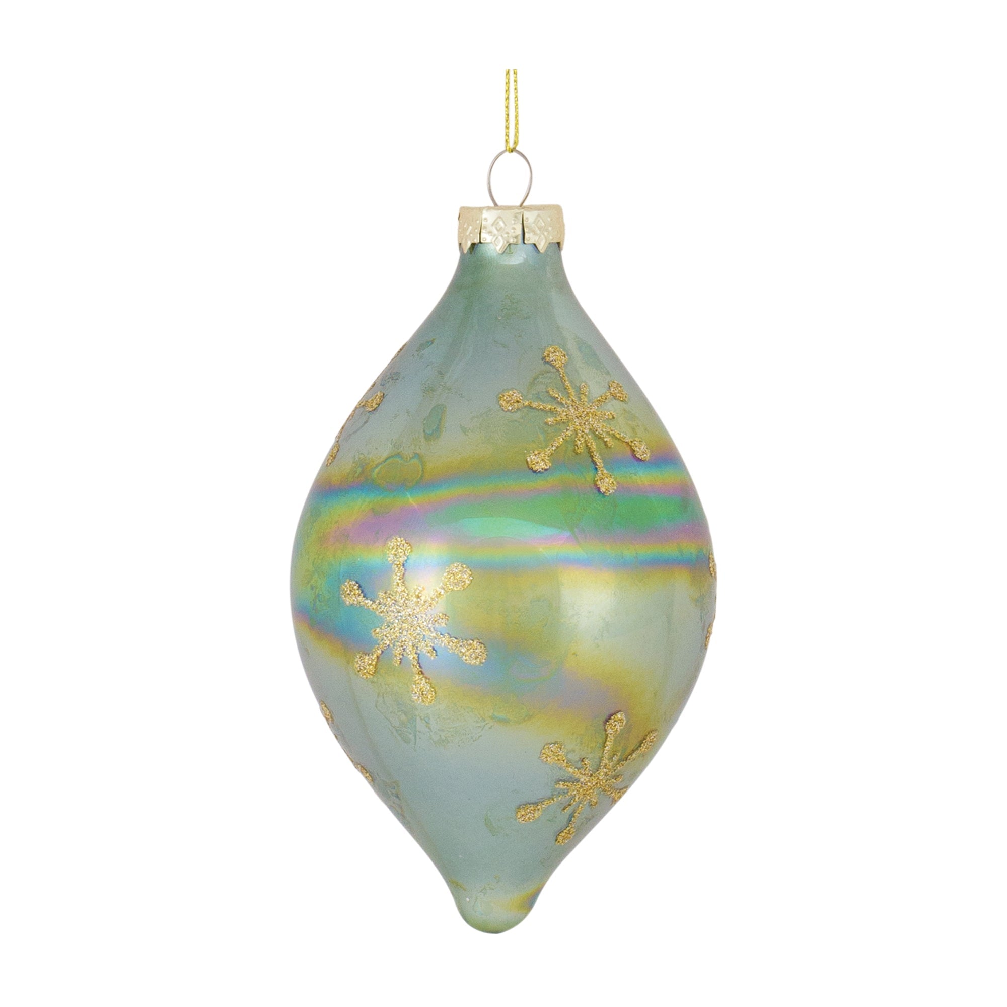 Irredescent Glass Snowflake Ornament (Set of 6)