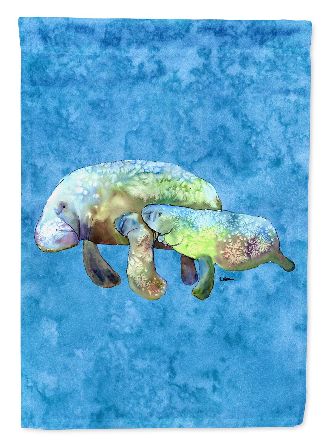 Manatee Garden Flag Mailbox Decorative Yard Banner Outside Patio Artwork for Flower Beds, Garden Size, Multicolor