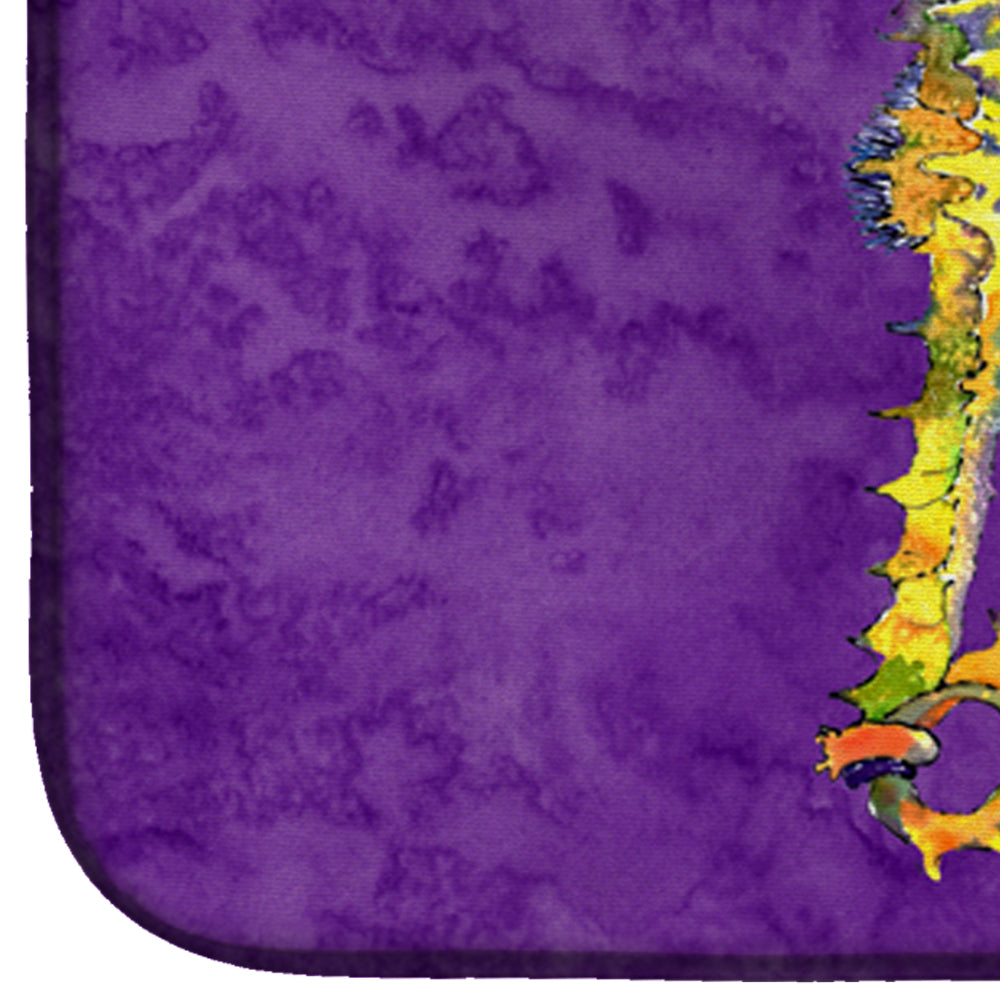 Seahorse Dish Drying Mat Absorbent Dish Drying Mat Pad for Kitchen Counter Dish Drainer Mat for Countertop, 14 x 21", Multicolor