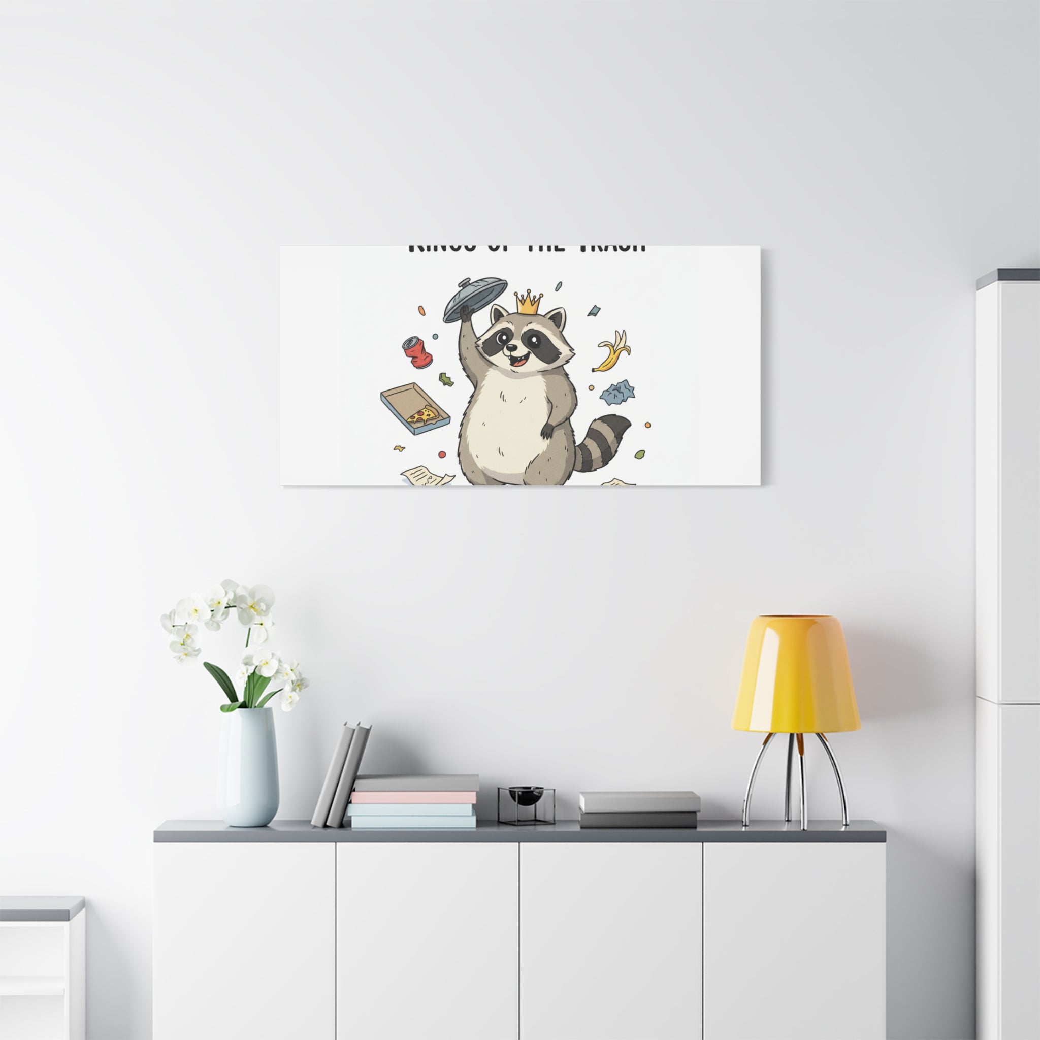 Kings of the Trash Canvas, Raccoon Doodle | Trash Panda, Goofy Critter Art