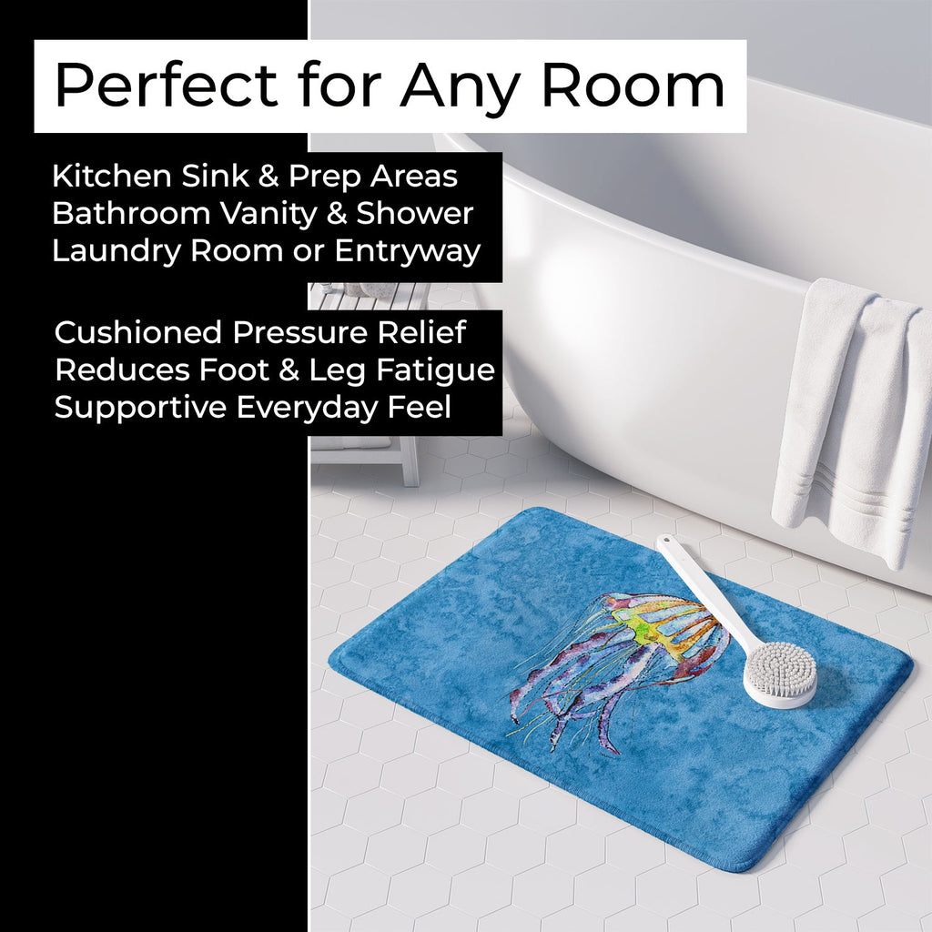 Jellyfish Memory Foam Kitchen Mat Machine Washable Anti-Fatigue Cushion Comfort Bath or Kitchen Rug