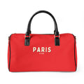 Paris Je T'aime Leather Weekender Bag — RED Travel Duffle