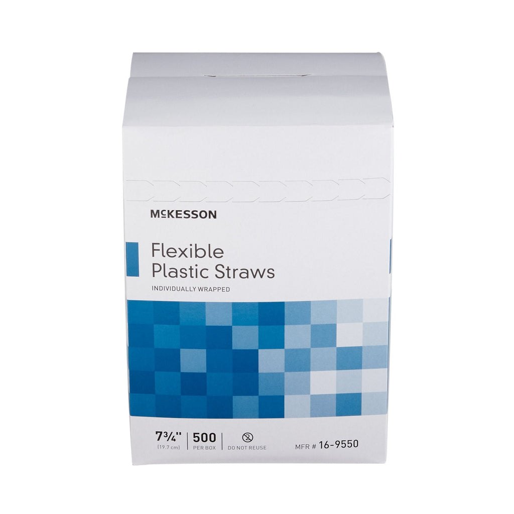 McKesson Flexible Drinking Straw, 7-3/4 Inch Length 16-9550