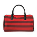 AMOUR Red Striped Leather Travel Bag, Romantic Gift