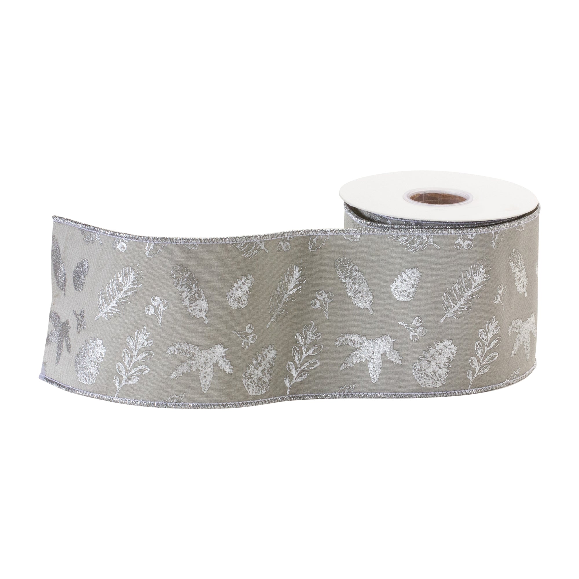 Wired Polyester Ribbon 4" x 5 yds. (Set of 2)