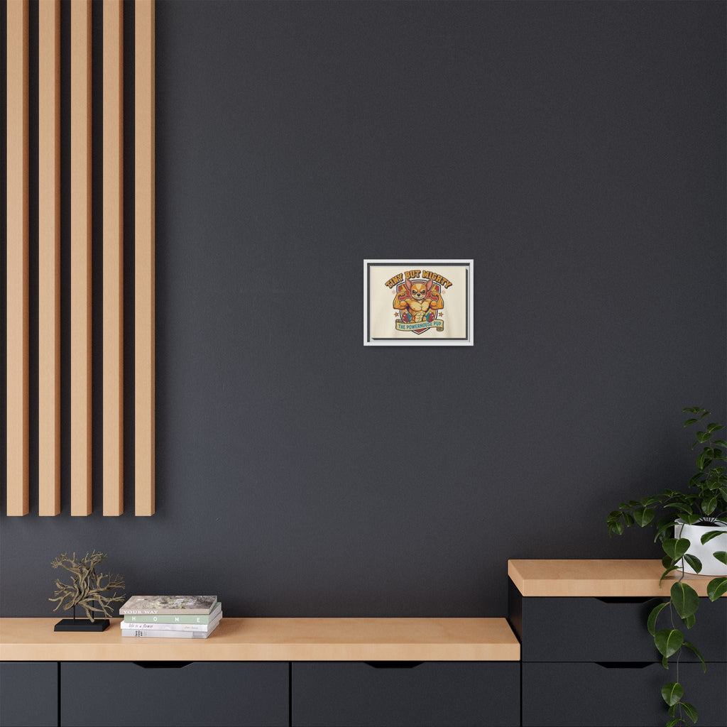 Framed Matte Canvas - "Tiny But Mighty: The Powerhouse Pup"