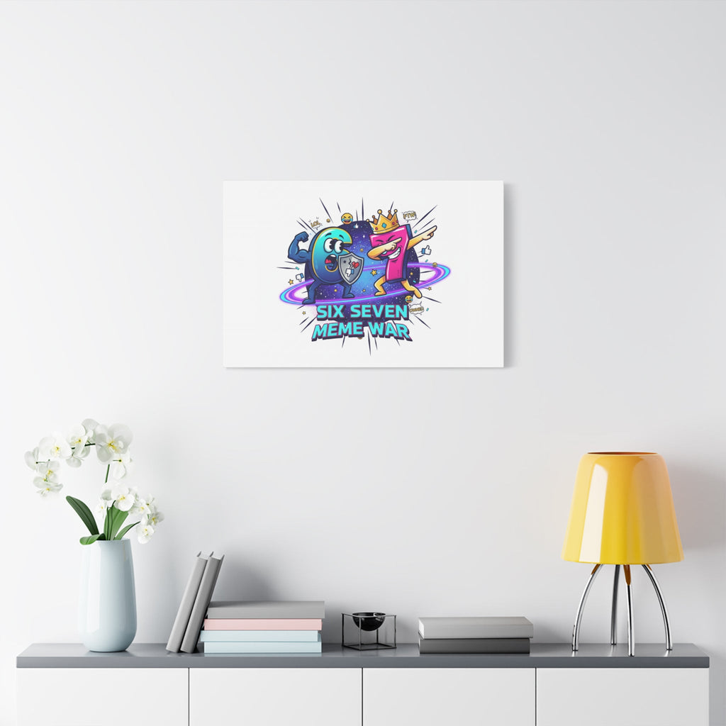 Six Seven Meme War Canvas | Legendary Internet Battle Art, Viral Culture Wall Decor