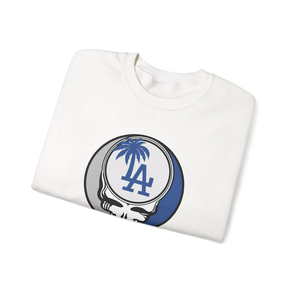 Los Angeles Dodgers Original Stealie Grateful Dead Crewneck Grateful Dead Sweatshirt