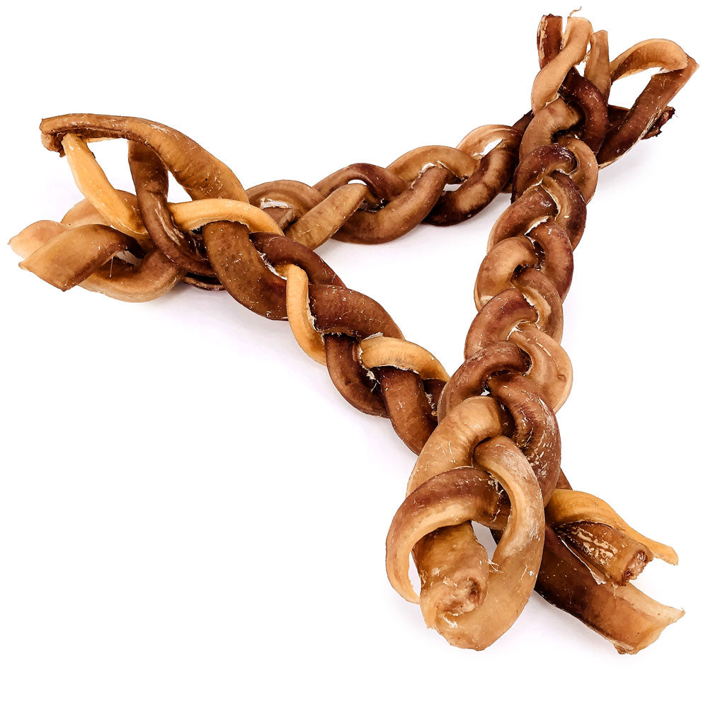 ValueBull Braided Bully Sticks for Large Dogs, Thick 12 Inch, 10 Count