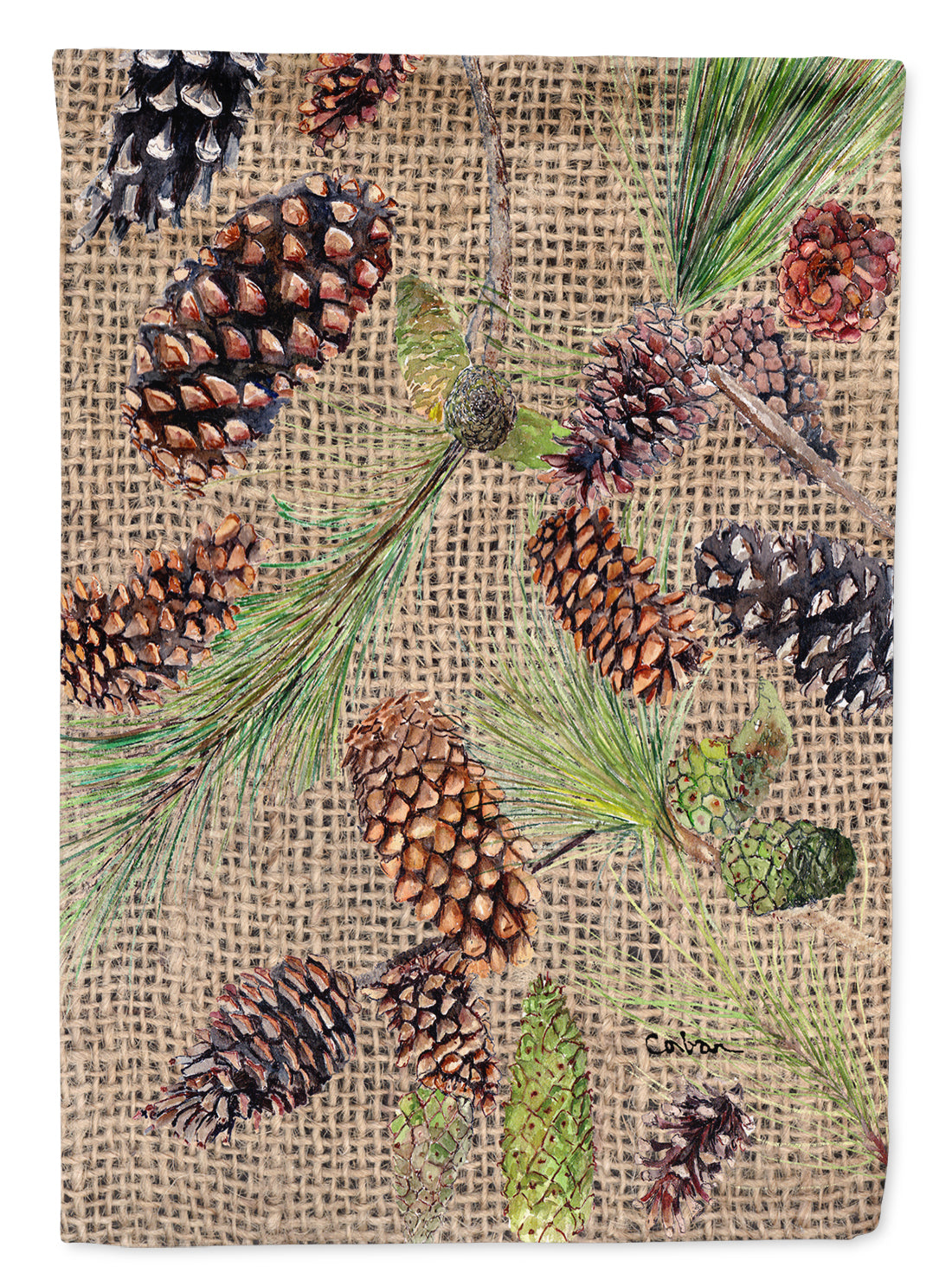 Pine Cones Garden Flag Mailbox Decorative Yard Banner Outside Patio Artwork for Flower Beds, Garden Size, Multicolor