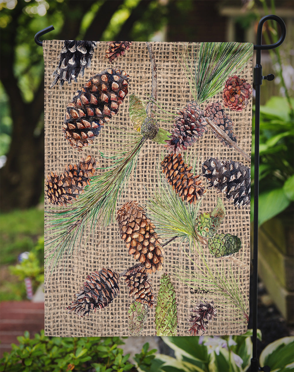 Pine Cones Garden Flag Mailbox Decorative Yard Banner Outside Patio Artwork for Flower Beds, Garden Size, Multicolor