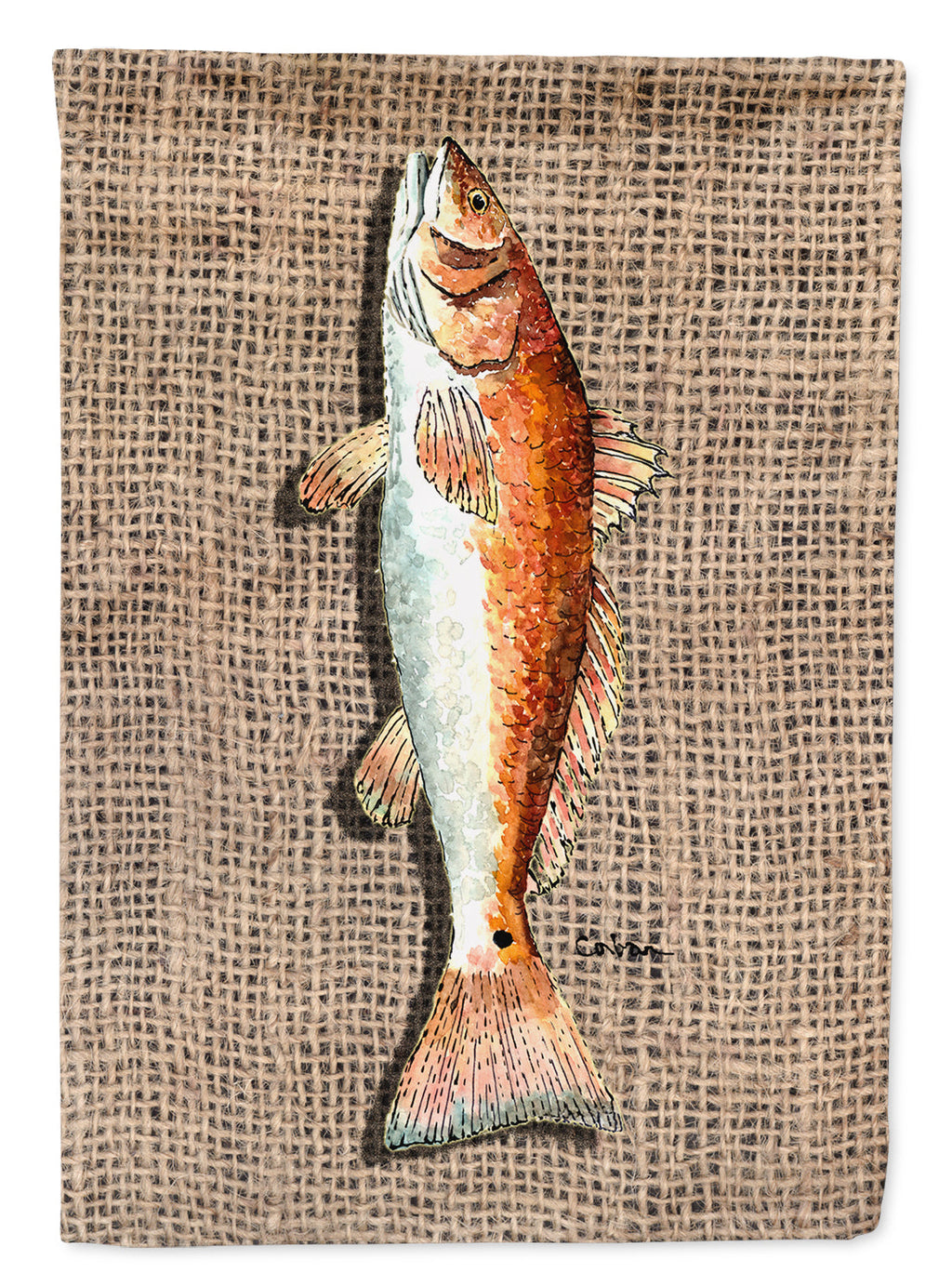 Red Fish Garden Flag Mailbox Decorative Yard Banner Outside Patio Artwork for Flower Beds, Garden Size, Multicolor