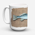 Fish Speckled Trout Ceramic Coffee Mug 15 oz Decorative Large C Handle Mug Cup for Tea, Cocoa Hot Chocolate