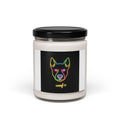 Neon Dog Art Soy Candle | Meeting Humor, Dry Office Meme