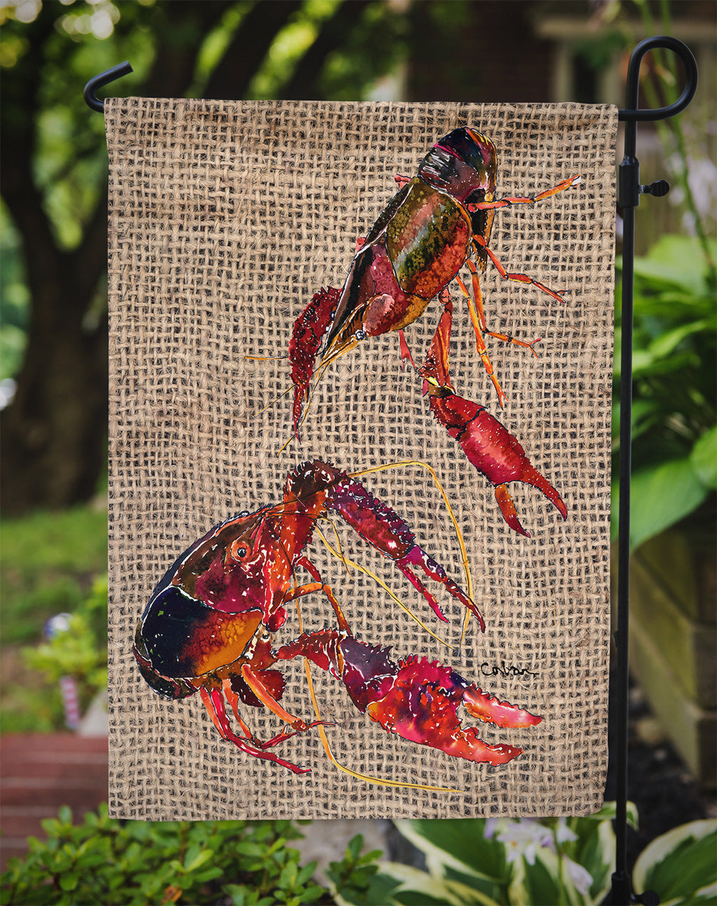 Crawfish Garden Flag Mailbox Decorative Yard Banner Outside Patio Artwork for Flower Beds, Garden Size, Multicolor