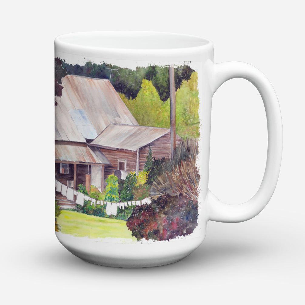 Wash Day Ceramic Coffee Mug 15 oz Decorative Large C Handle Mug Cup for Tea, Cocoa Hot Chocolate