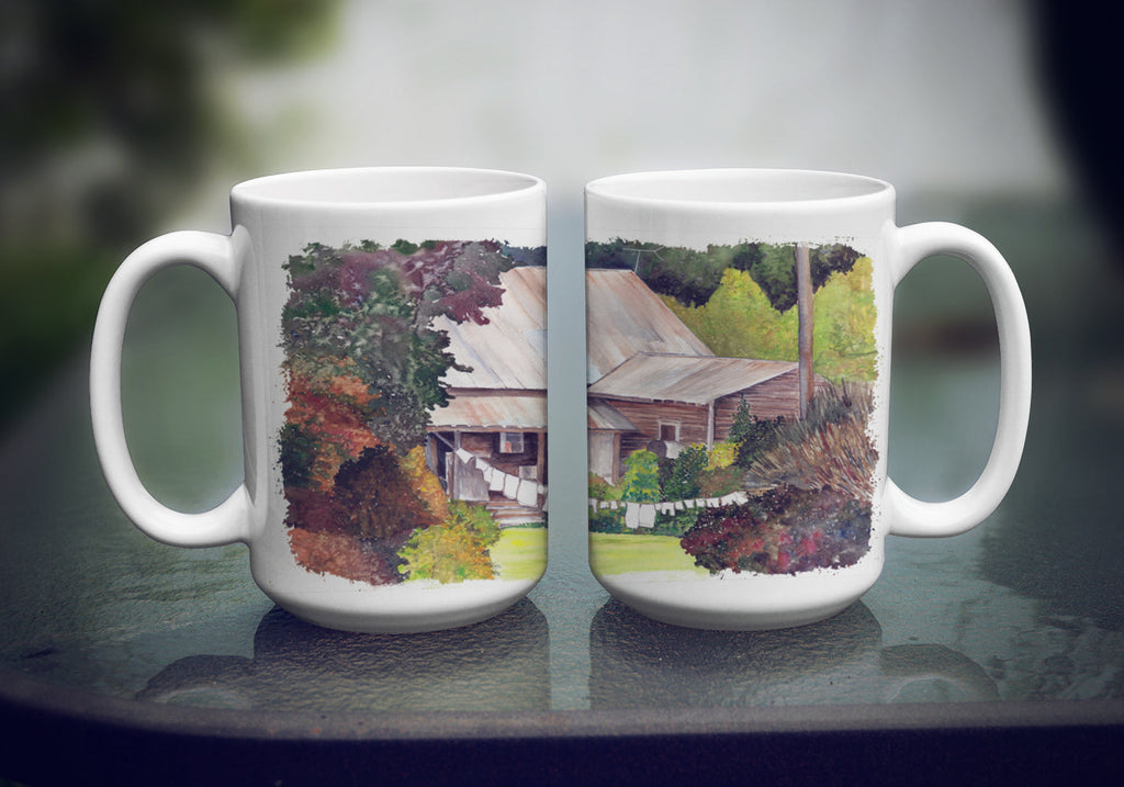 Wash Day Ceramic Coffee Mug 15 oz Decorative Large C Handle Mug Cup for Tea, Cocoa Hot Chocolate
