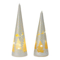 LED Frosted Glass Tree Decor (Set of 2)