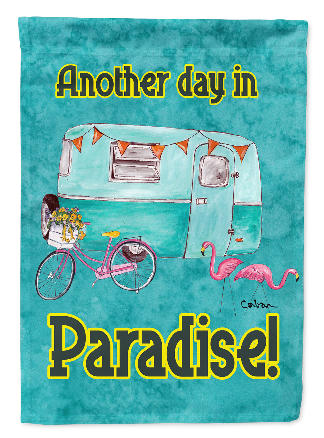 Another Day in Paradise Garden Flag Mailbox Decorative Yard Banner Outside Patio Artwork for Flower Beds, Garden Size, Multicolor