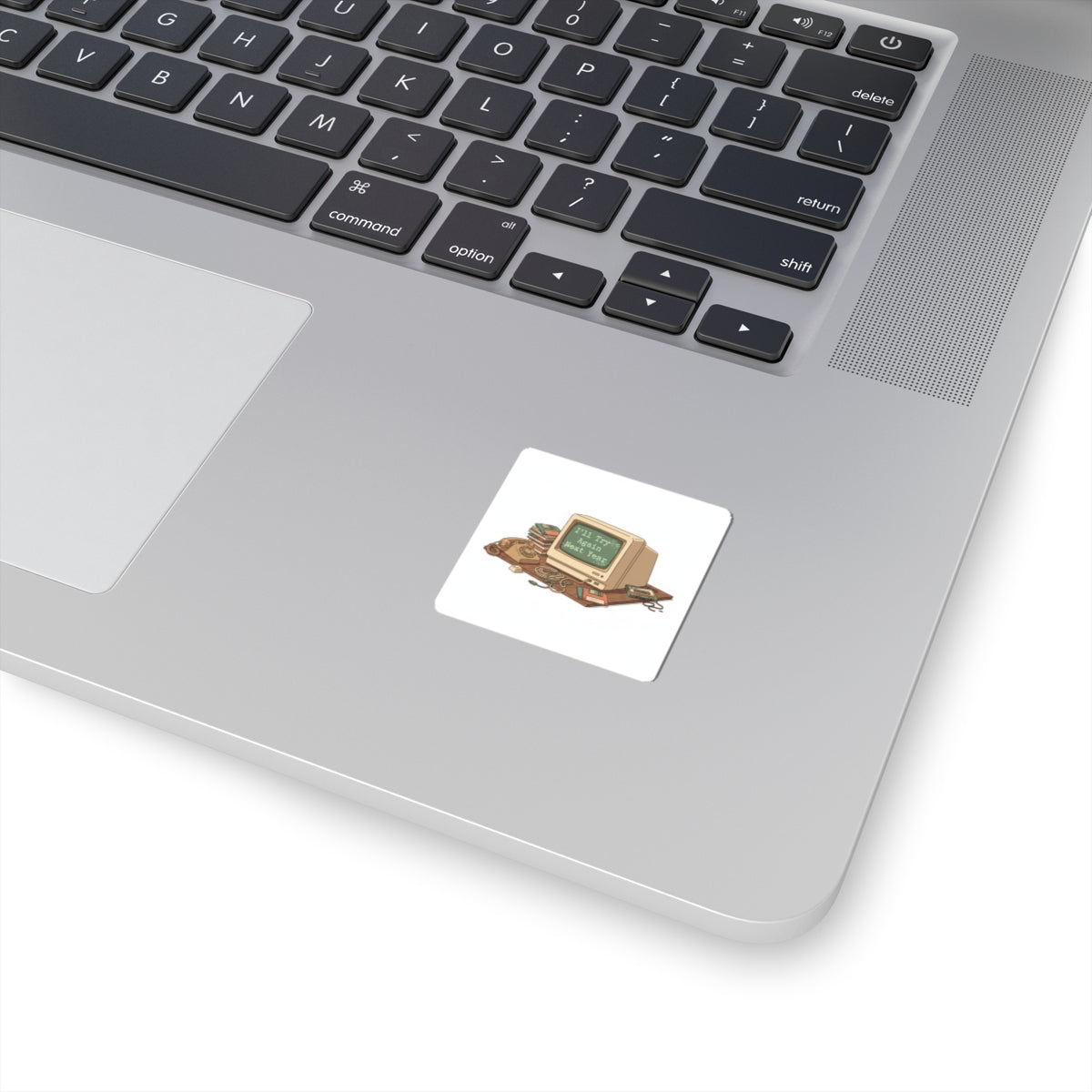 I'll Try Again Next Year Sticker | Resolution Skeptic, Retro Computer Humor